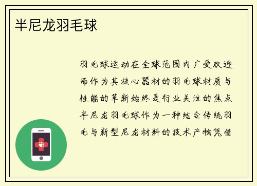 半尼龙羽毛球